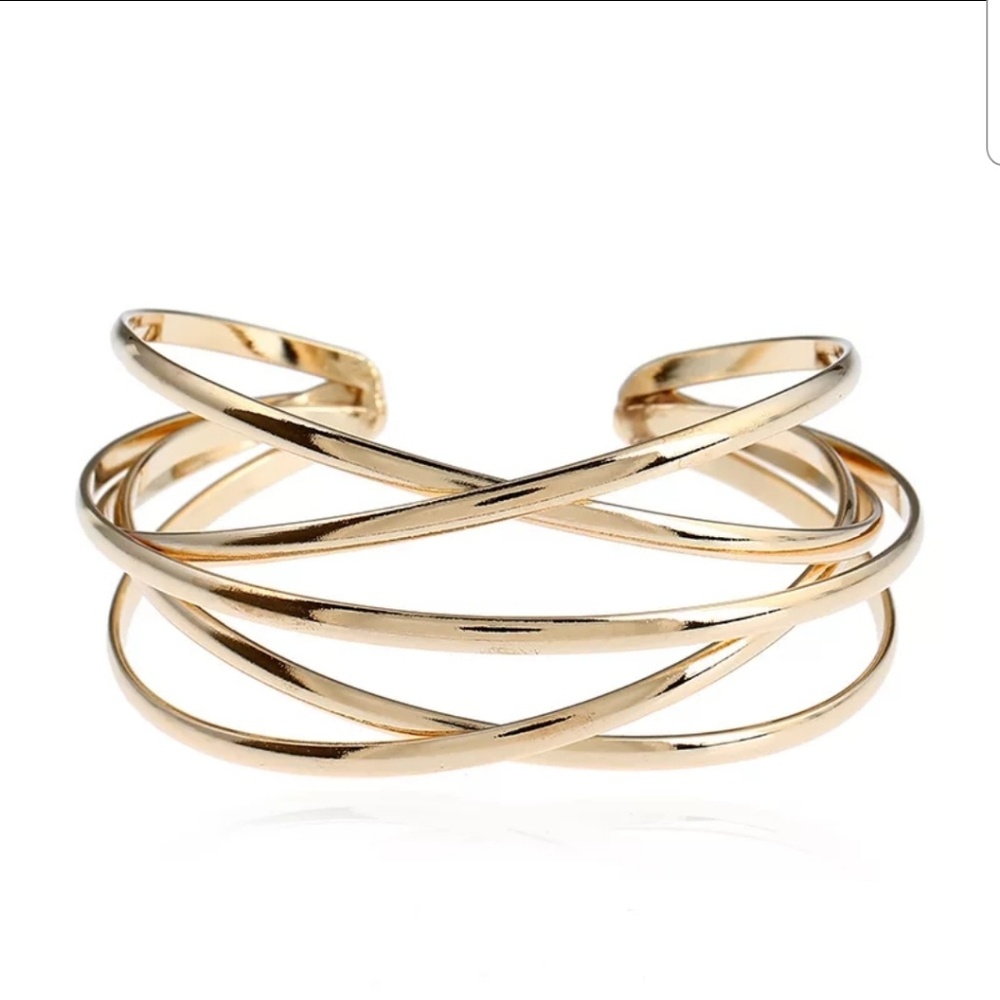 Classy Gold Open Cuff Bracelet